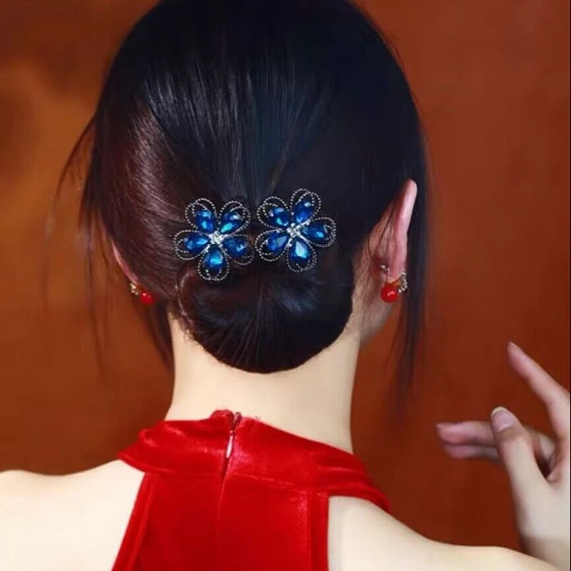 哈韩宅物高级感花朵扭扭盘发器精致优雅盘发神器丸子头夹子