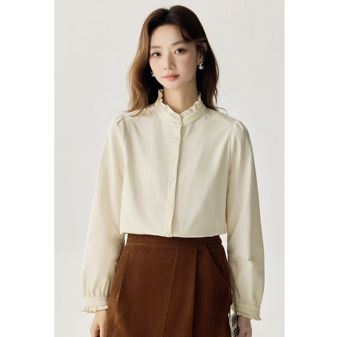 【双11抢先购】新款秋季百搭时尚休闲舒适显瘦气质法式长袖衬衫
