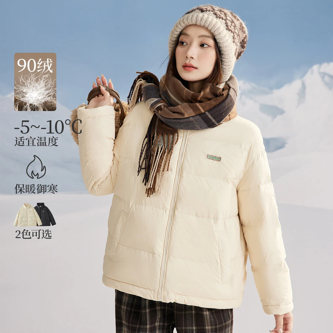 【好羽绒】茵曼学院小个子面包服外套防风羽绒服F18448422