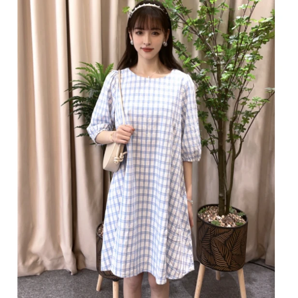 【商场同款】茵曼春秋女连衣裙长袖女装新款秋装休闲宽松时尚百搭