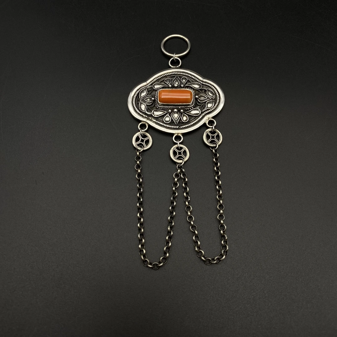 足银树脂银制品 正品旭日银胸挂挂件蒙古元素纯银s990手工986