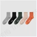 【赠品】311Standard女士罗纹短筒棉袜5双装