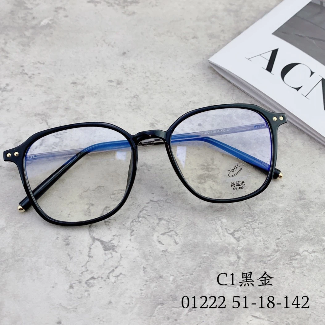 高颜值复古时尚超轻大脸显瘦防蓝光多边形男女款可配变色网红眼镜