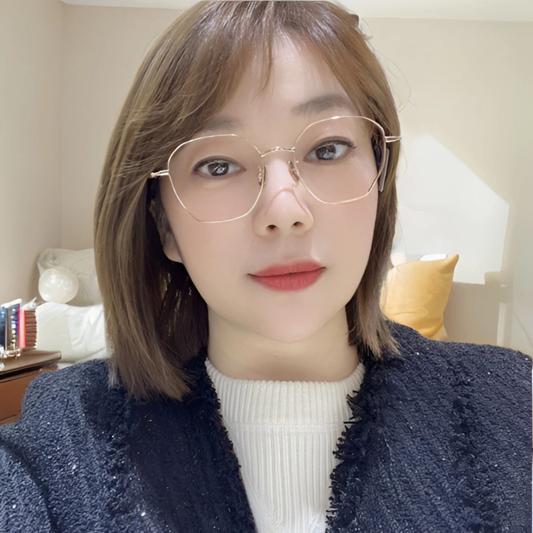 网红超轻纯钛韩版复古时尚防蓝光大框轻巧不压鼻梁全框多边形眼镜