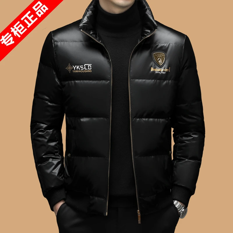 国际品牌意大利羽绒服男冬季新款中青年加厚保暖白鸭绒高端外套潮