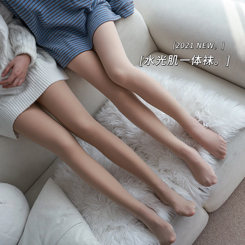 熊丹妮秋冬季水光肌光腿神器女加绒加厚打底连裤袜自然裸肤黑丝袜