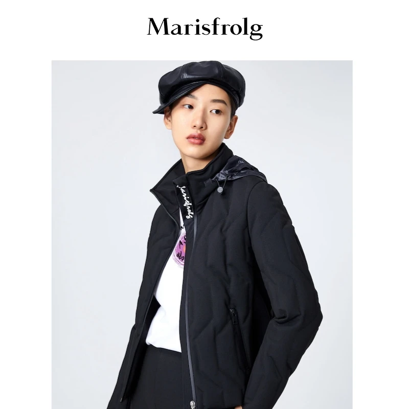 Marisfrolg/玛丝菲尔短款休闲连帽羽绒服 A1BW4639Y