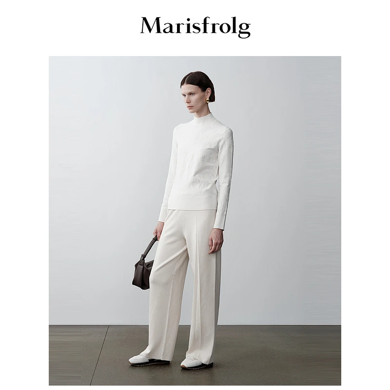【米儿精选】玛丝菲尔休闲裤时尚气质宽松设计师修身A1DE4806M