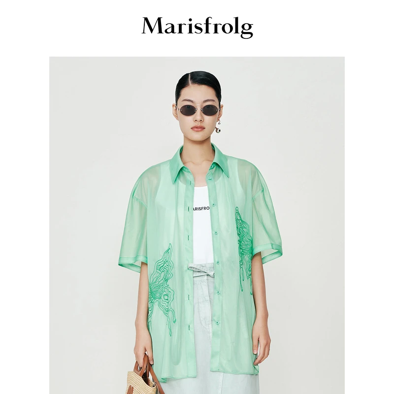 【羊羊专属】玛丝菲尔时尚夏季宽松休闲春夏衬衣衬衫