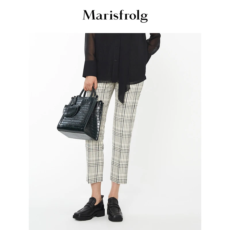 【众星精选】Marisfrolg玛丝菲尔设计师休闲裤宽松时尚直筒