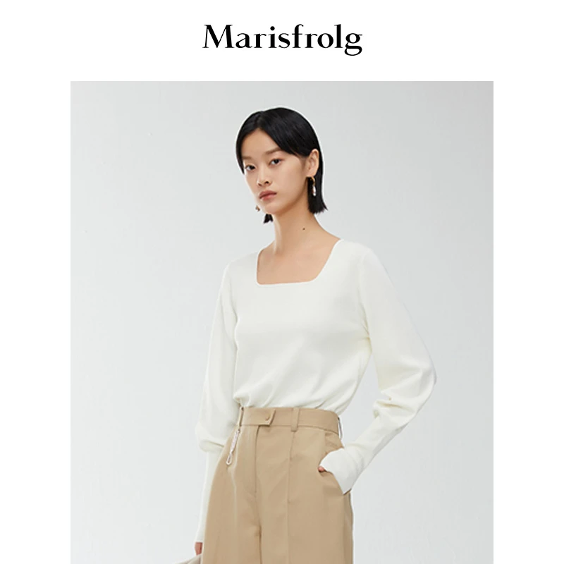 【平子精选】玛丝菲尔简约套头打底针织衫A1BW1817M