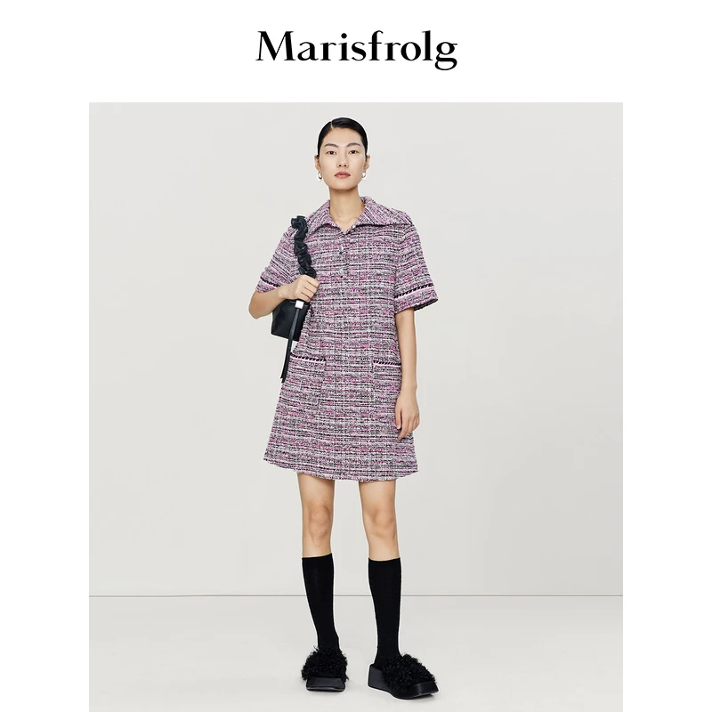 【芳芳精选】Marisfrolg/玛丝菲尔春装新款法式小香风连衣裙