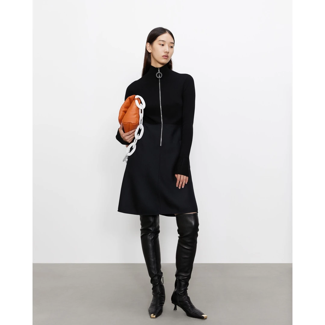 【冬姐精选】玛丝菲尔针织连衣裙长袖时尚修身显瘦ACDE40166