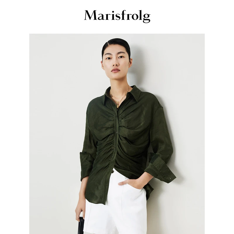 【米儿精选】Marisfrolg玛丝菲尔单排上衣休闲小众时尚春夏衬衫