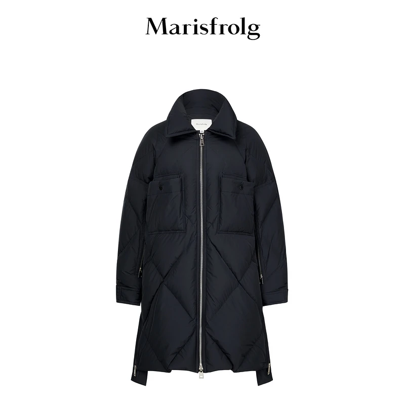Marisfrolg玛丝菲尔运动时尚休闲女士中长款羽绒服A1CX4592Y