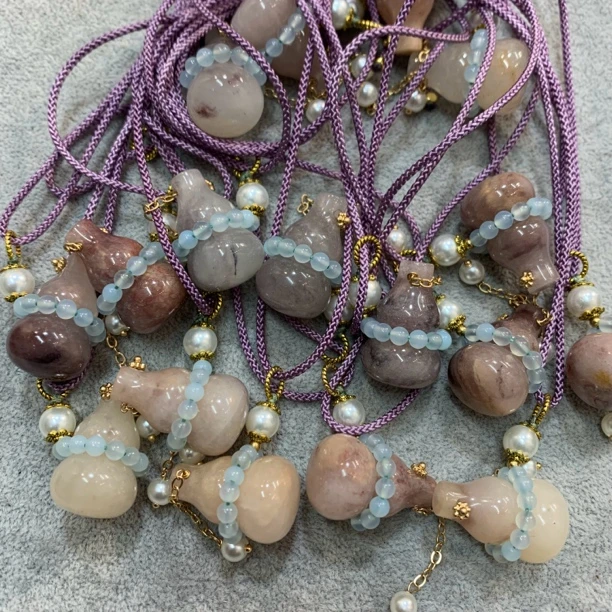 石英质玉葫芦吊坠项链多样式发货只发一个