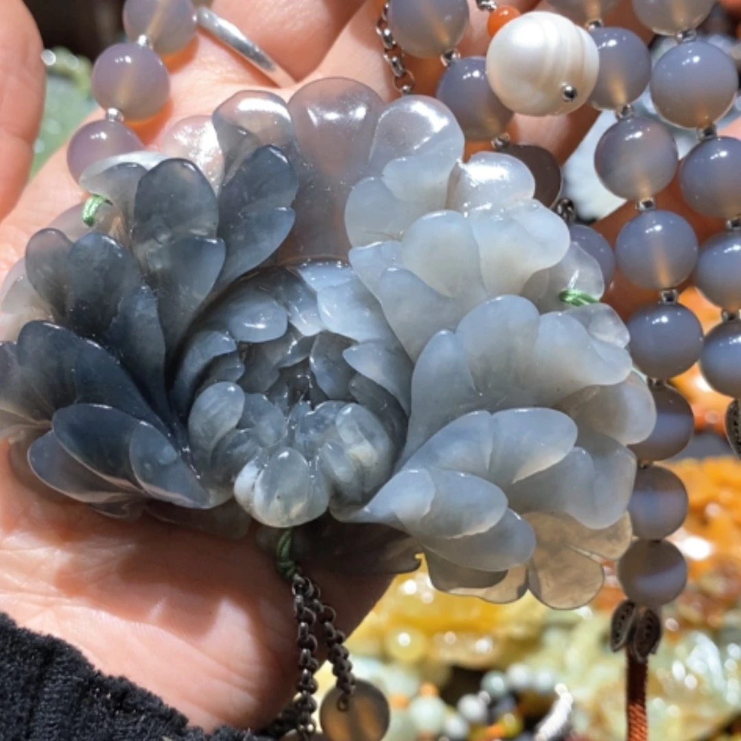 【闪购商品】蛇纹石玉颈饰合金