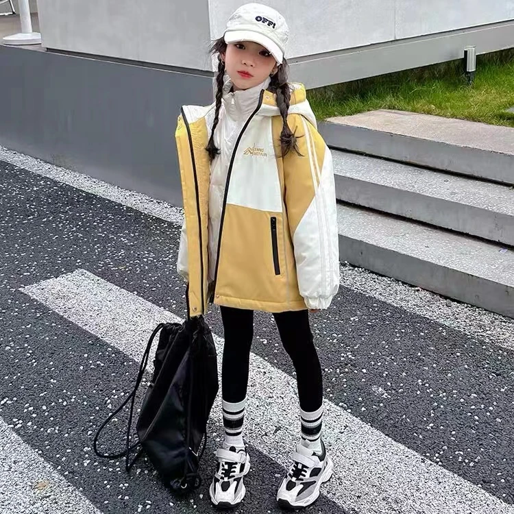401037《现》小涵家玲姐优选韩版儿童休闲百搭时尚连帽加厚外套