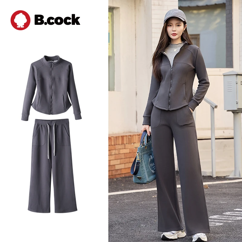 B.COCK四面弹瑜伽套装显瘦气质中腰女神运动休闲时尚春秋女士宽松