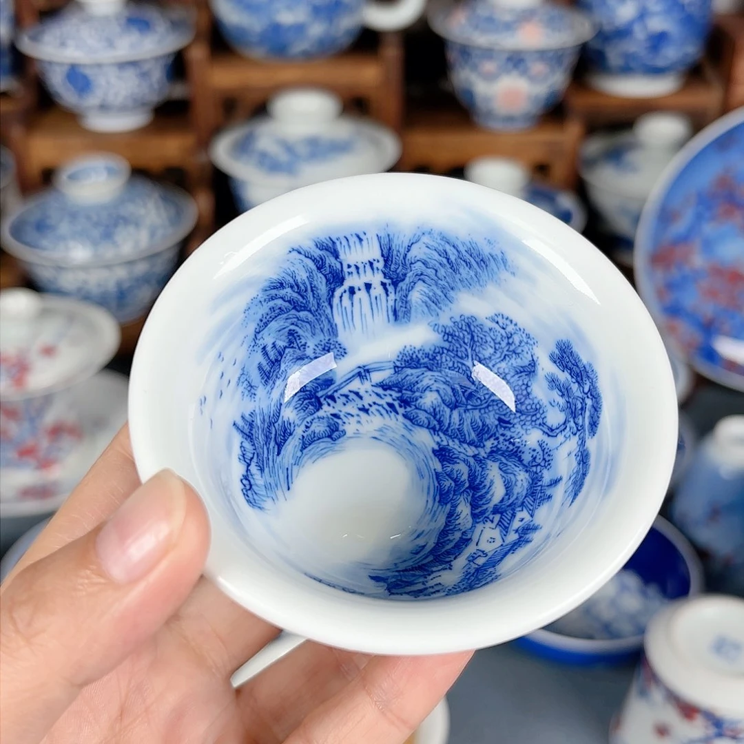杯一***汁青花手绘作品杯