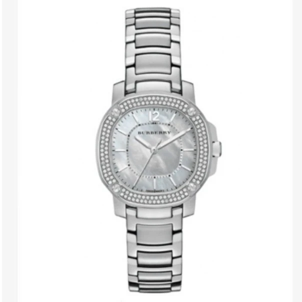 【爪爪专属】Burberry博柏利银贝母盘镶钻石英女表34盘BBY1801