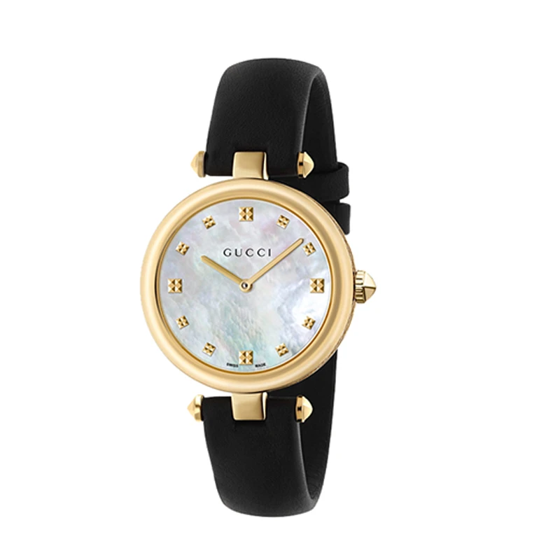 【宝总专属】GUCCI古驰Diamantissima黑金32盘石英女表YA141404