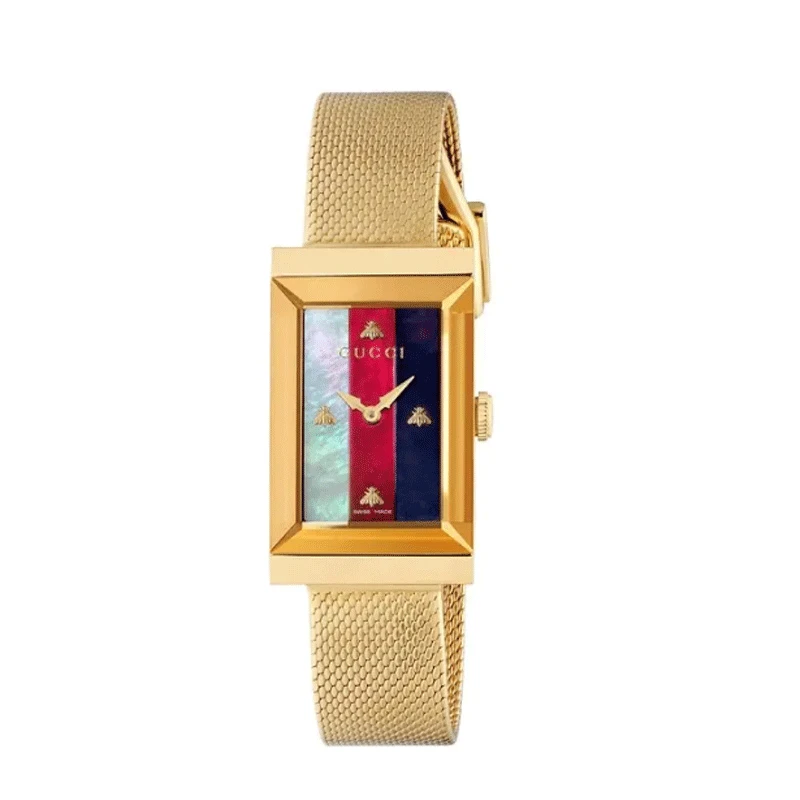 【安安专属】GUCCI古驰G-Frame系列小方盘21x34MM石英腕表YA147410