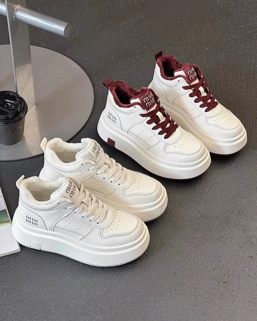 SUSU 【高帮板鞋】韩版ins百搭舒适厚底松糕高帮板鞋女