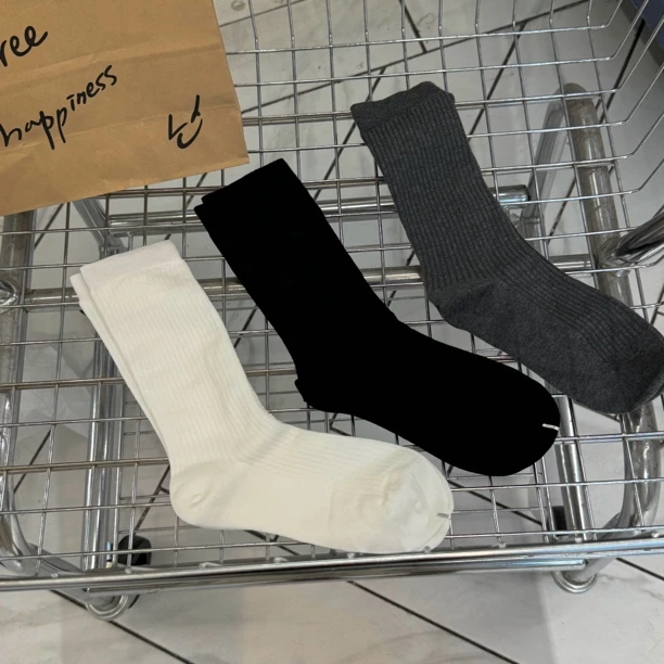 SUSU【堆堆袜】 韩版秋款中筒无骨堆堆袜