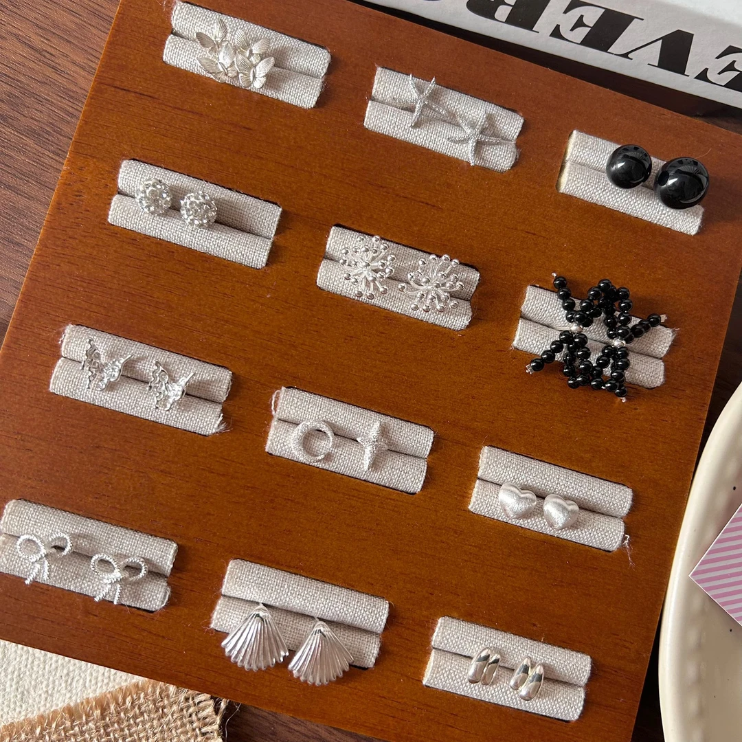 925银耳饰 耳钉合集爱心土星蝴蝶结百搭女生小巧气质甜美可爱