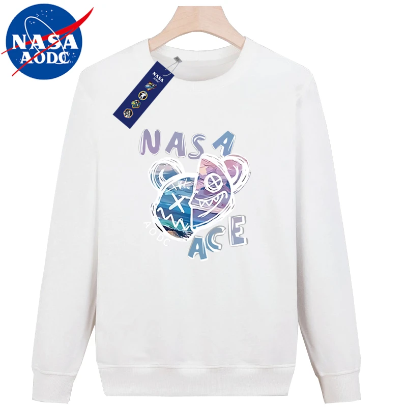 NASAAODC卫衣男士2023新款春秋季潮牌美式宽松男生休闲上衣服外套