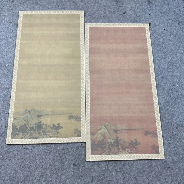 【帛鑫】新品-四尺四开【蜡染微喷山水古画】半生熟小品纸