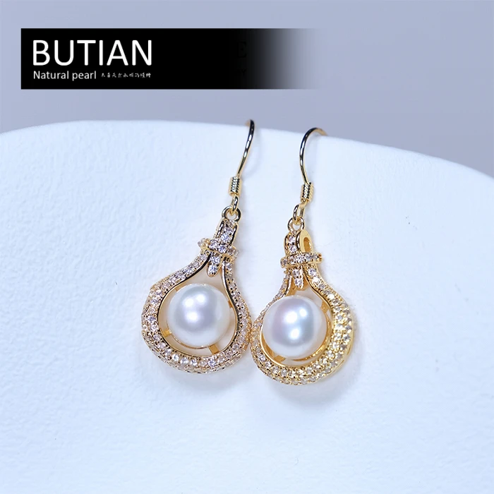 【加加专属】璀璨流光2024年福禄耳环天然淡水珍珠S925银耳钩葫芦坠