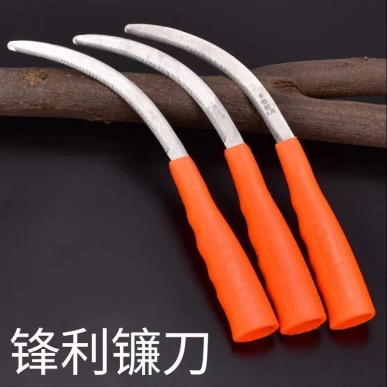 农用农村小镰刀割草刀锯齿镰刀加密细齿小禾镰韭菜刀割禾除草廉刀