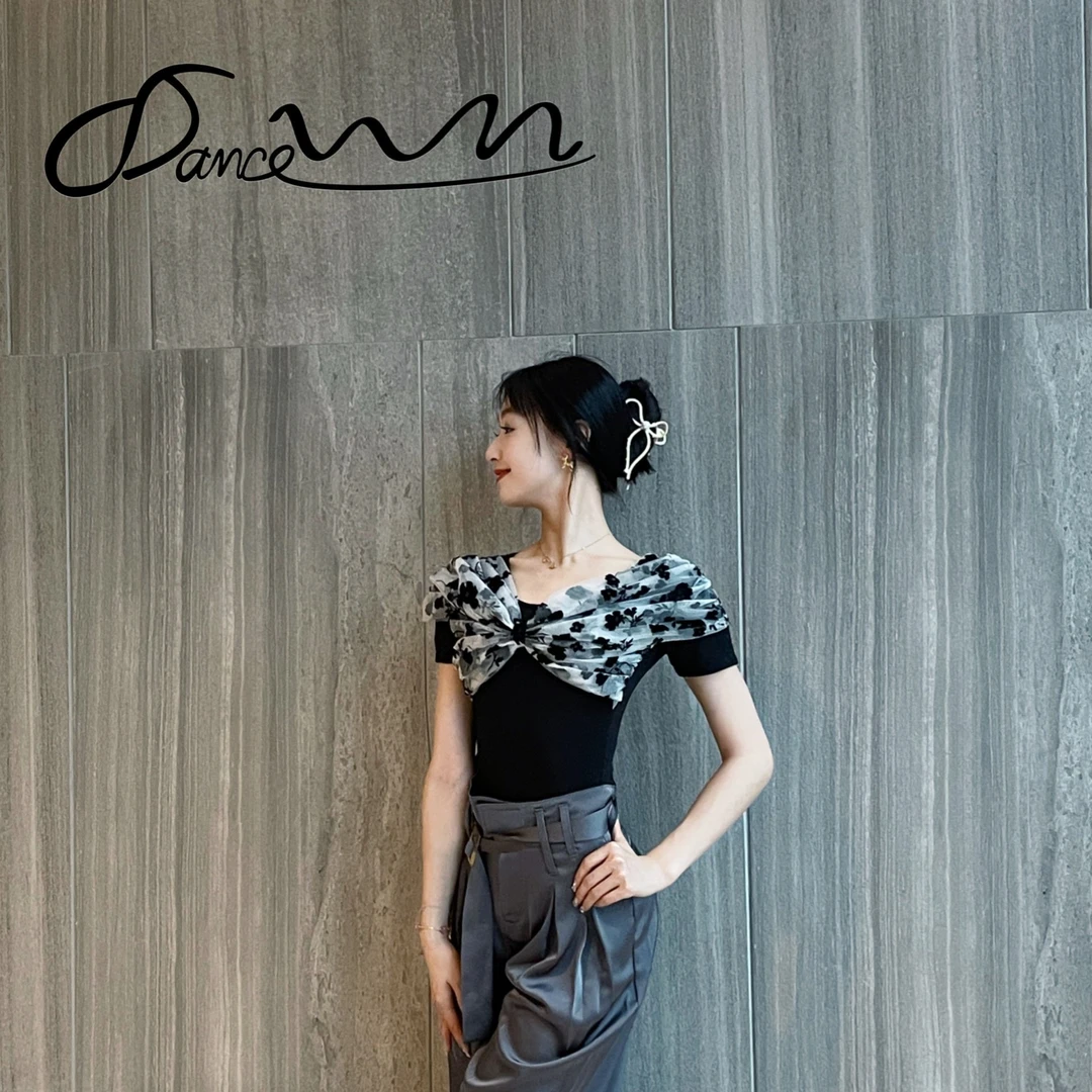 定制繁花似锦气质修身时尚圆领新款服装衣服舞蹈拉丁舞服蕾丝跳舞