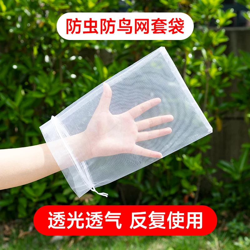 水果套袋防鸟网纱袋瓜果防虫专用袋无花果葡萄桃子草莓保护袋F1