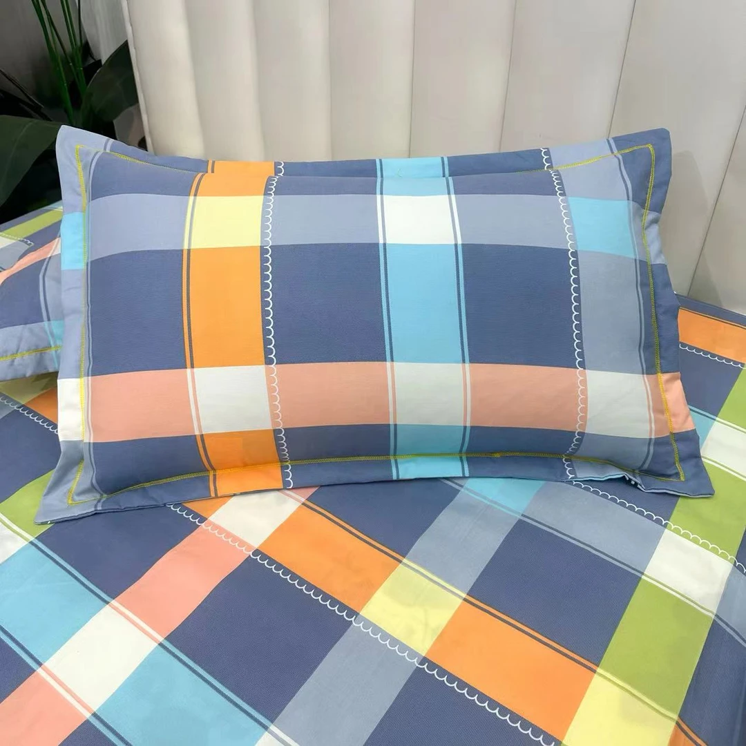 精品枕套一对2只（48*74）--靓彩格语