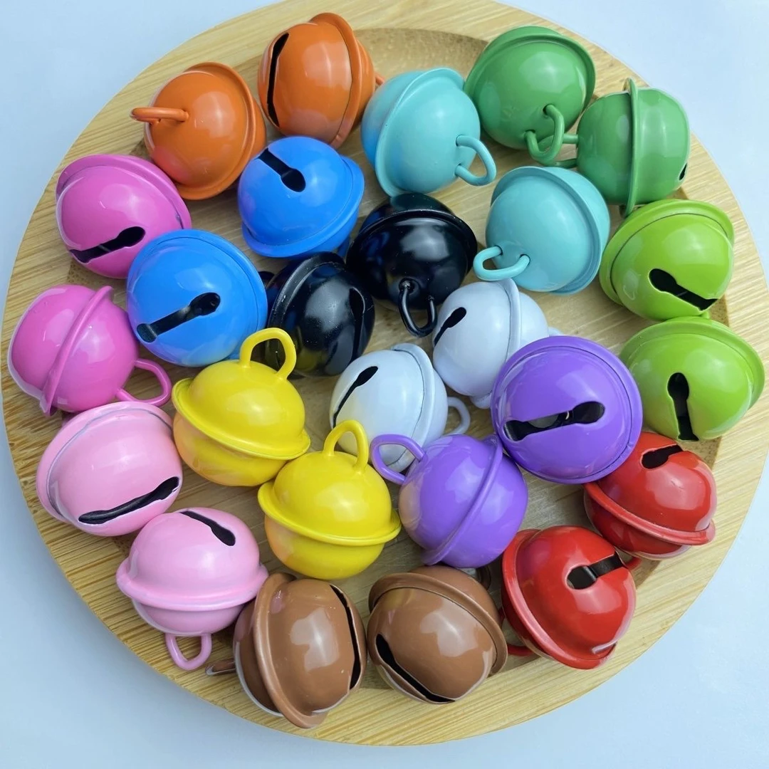 凌先生22mm圆铃铛diy钥匙扣挂件挂饰配件彩色铃铛一字铃铛圣诞装