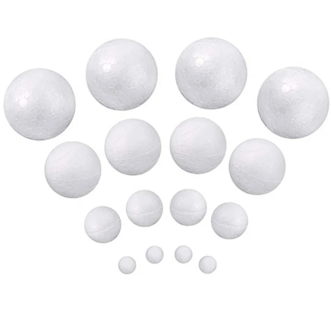 【凌先生】泡沫圆球 半球 白色实心保丽龙球摇摇乐材料泡沫球