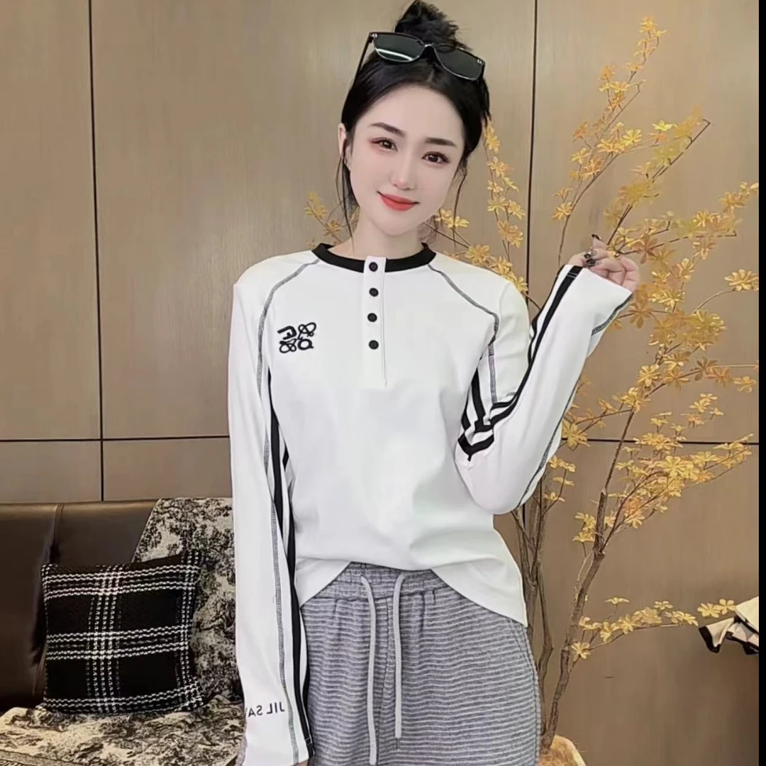 新款百搭轻奢长袖上衣女6030-2