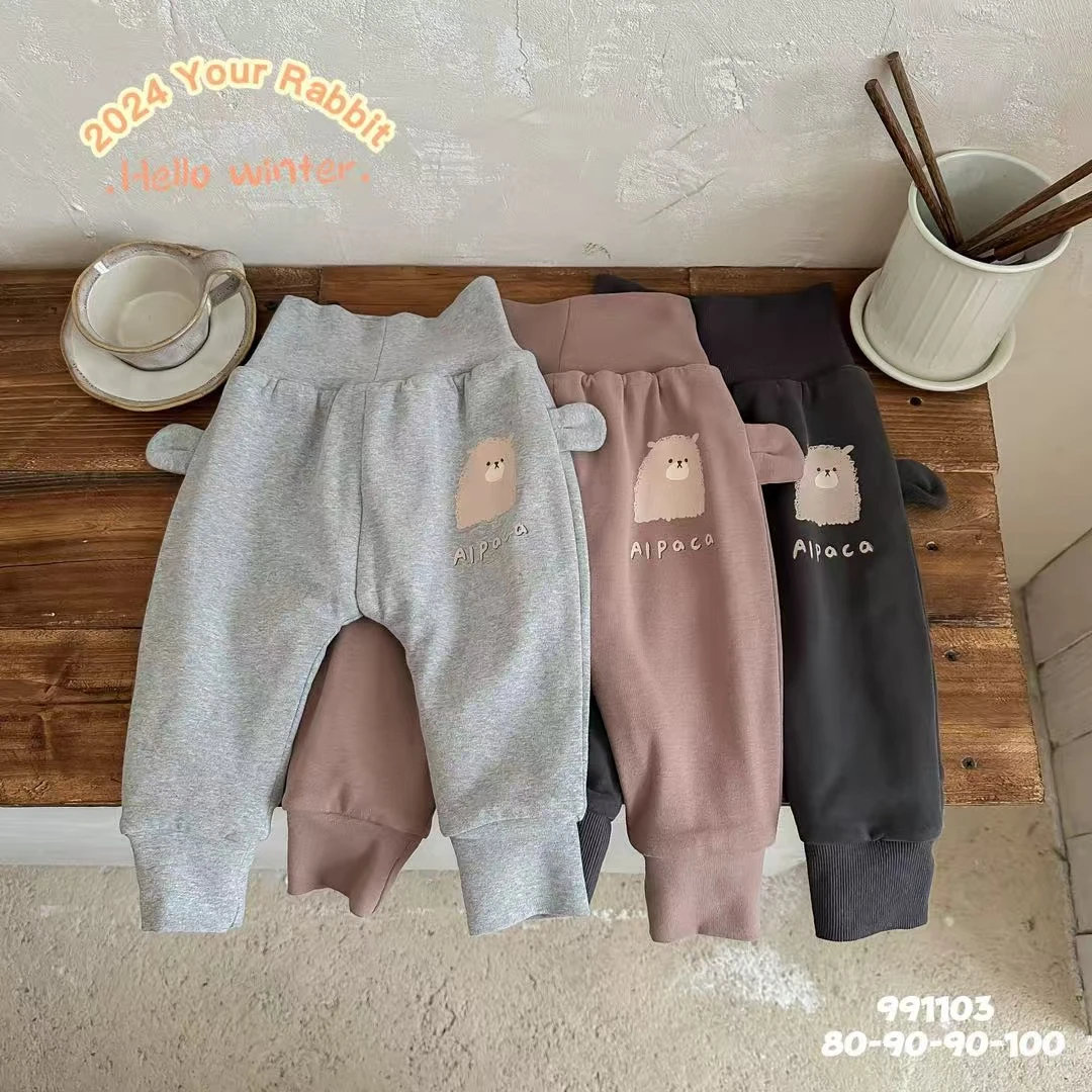 玥儿兔双层屁屁裤80-100码 洋驼 NO退NO换 男女宝高腰秋冬款卡通