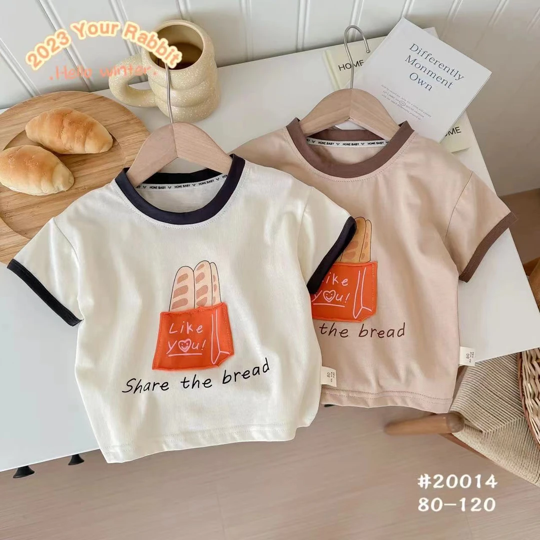 多款男宝女宝玥儿兔95棉短袖 24年新款夏款短袖 简约卡通