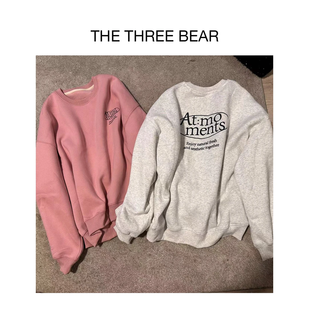 【MISS BEAR DESIGN】字母印花加绒卫衣