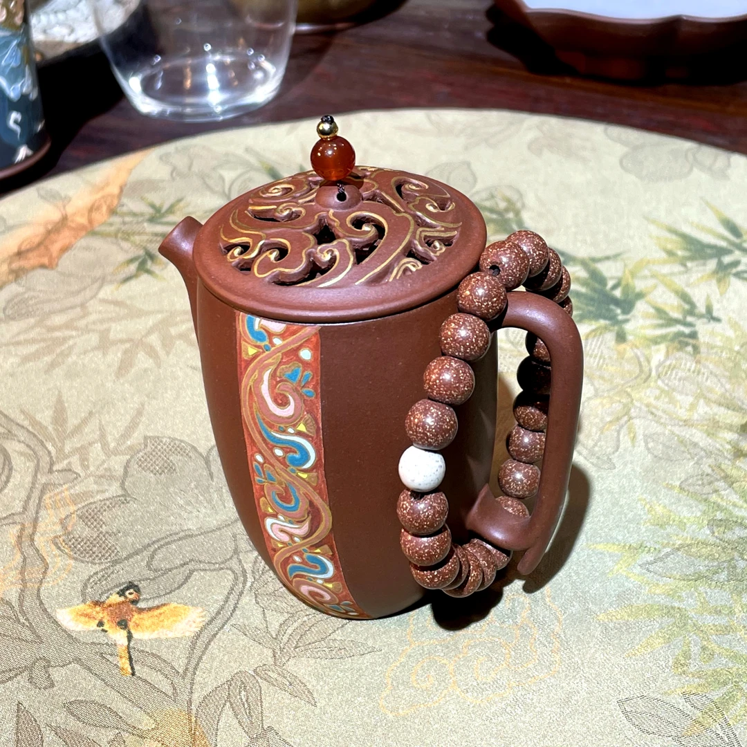 紫砂 手串 段泥 降坡泥 绿泥 紫泥 原矿 念珠 手制