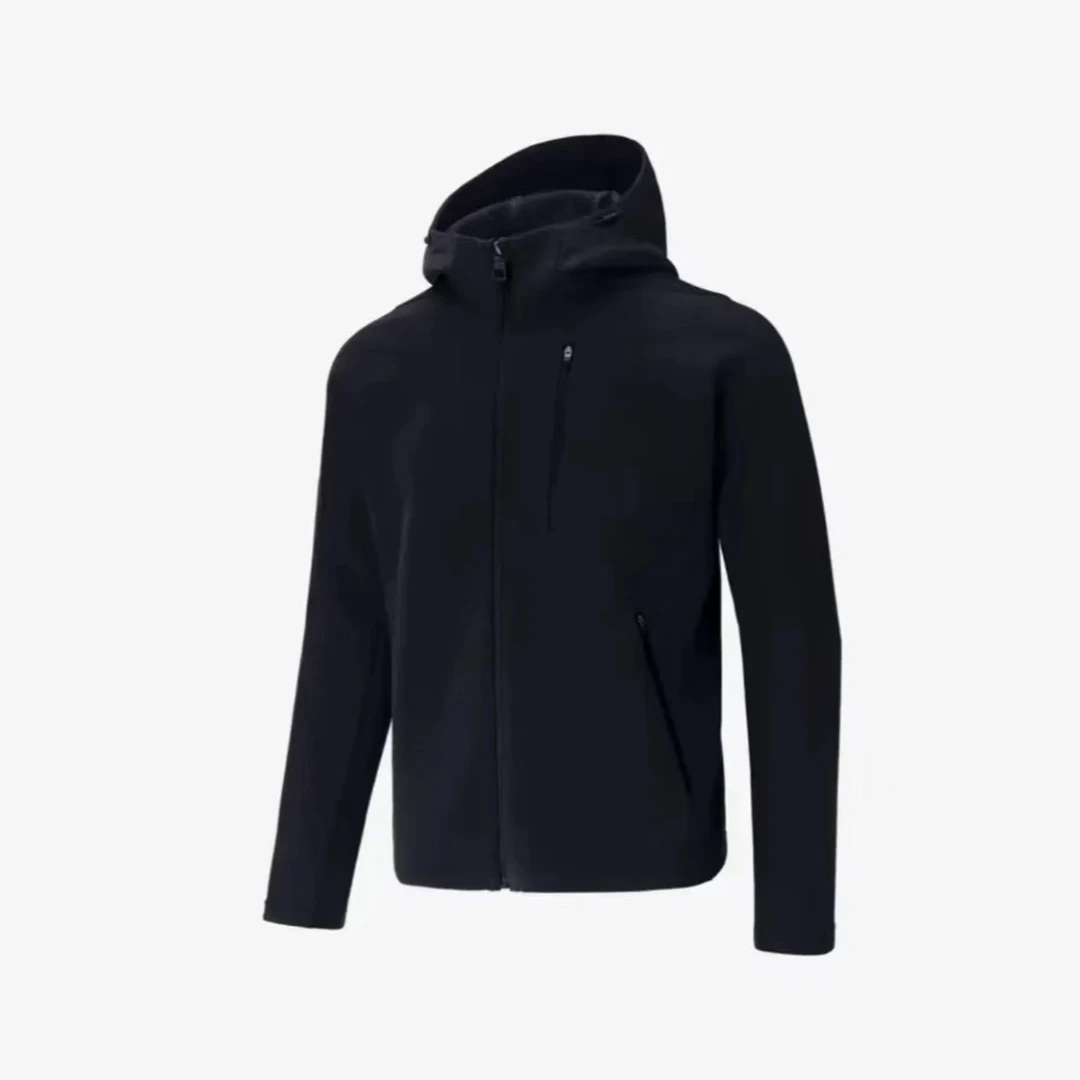 HANSEN海丽秋冬经典男士休闲运动连帽针织开衫外套