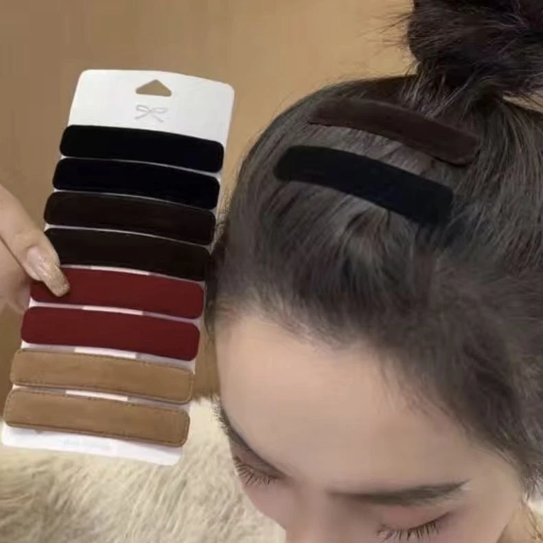 韩版ins简约植绒夹子BB夹碎发夹刘海夹侧边夹后脑勺夹顶夹一字夹