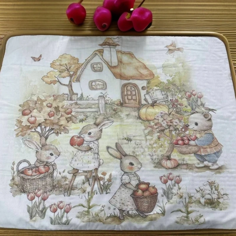 【6层纱布独花隔尿垫】独花防漏透气机洗隔尿垫