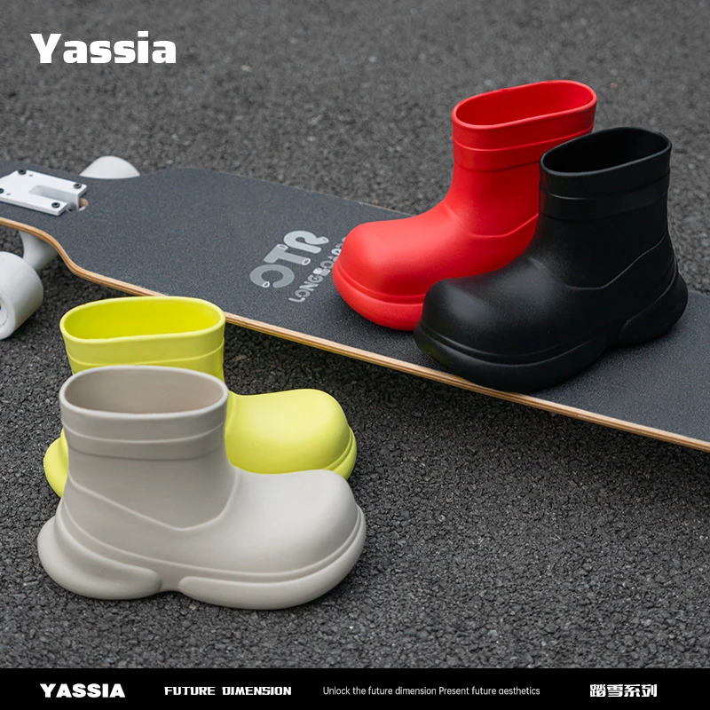 亚束雪地靴秋冬加厚保暖高帮女鞋2024外穿可防滑厚底拖鞋家居室内