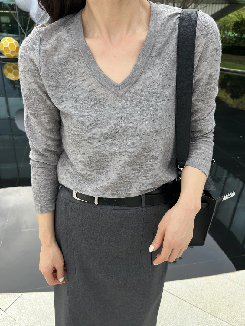 慵懒百搭蕾丝水溶羊毛打底