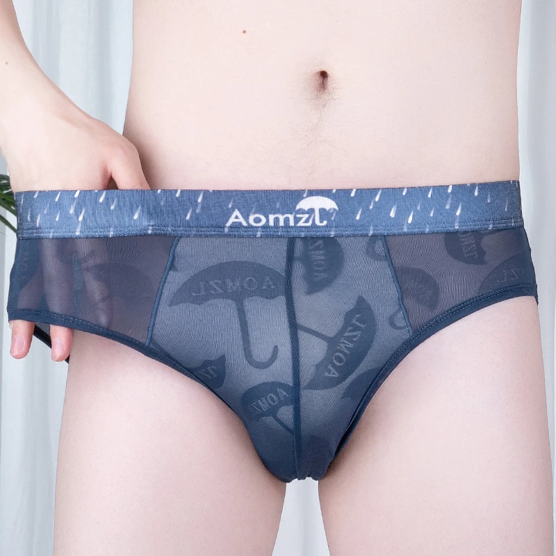 Aomanzhilian/傲慢之恋内裤男士三角夏季透气冰丝中腰裤头中青年